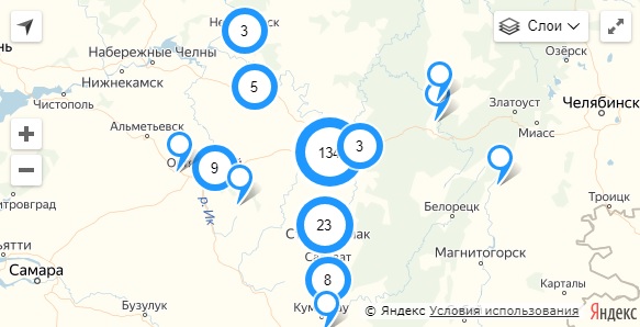 Карта погоды башкирия