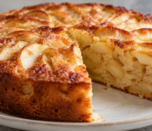 Беру стакан кефира и 3 яблока — через час готова румяная вкуснятина к чаю: нежный пирог «3 стакана» без миксера